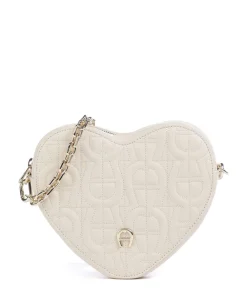 AIGNER Fashion Crossbody bag fine grain cow leather cream Clearance