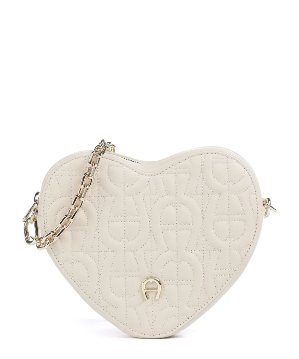 AIGNER Fashion Crossbody bag fine grain cow leather cream Clearance