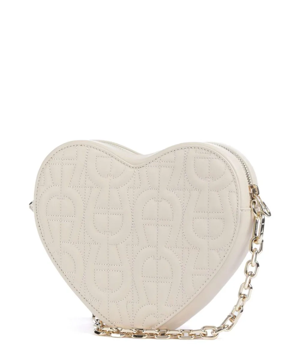 AIGNER Fashion Crossbody bag fine grain cow leather cream Clearance