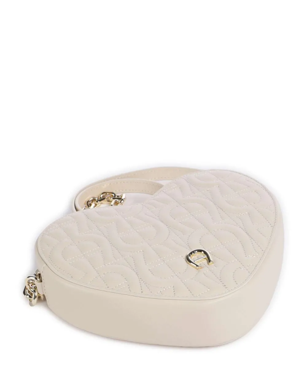 AIGNER Fashion Crossbody bag fine grain cow leather cream Clearance