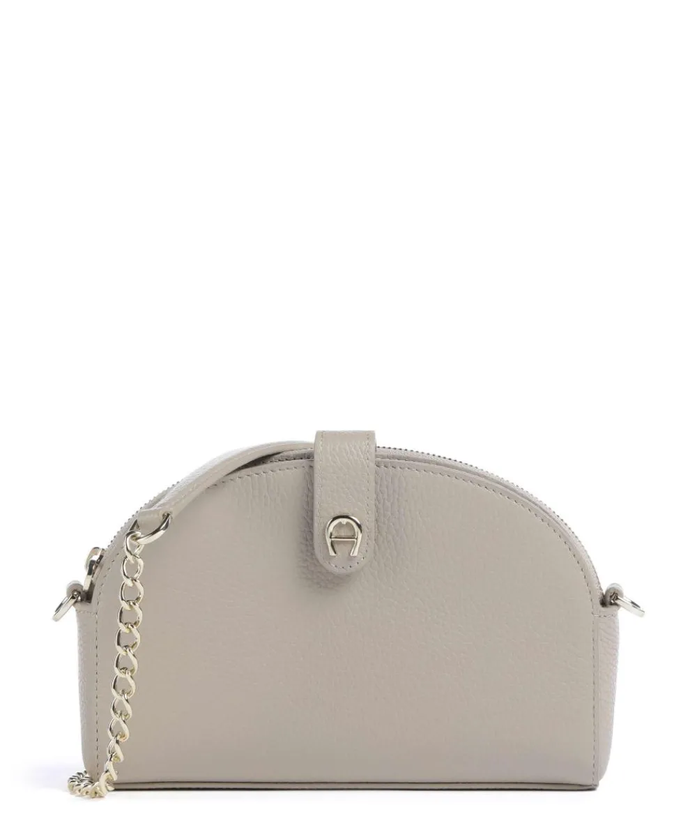 AIGNER Fashion Phone bag grained cow leather grey Online