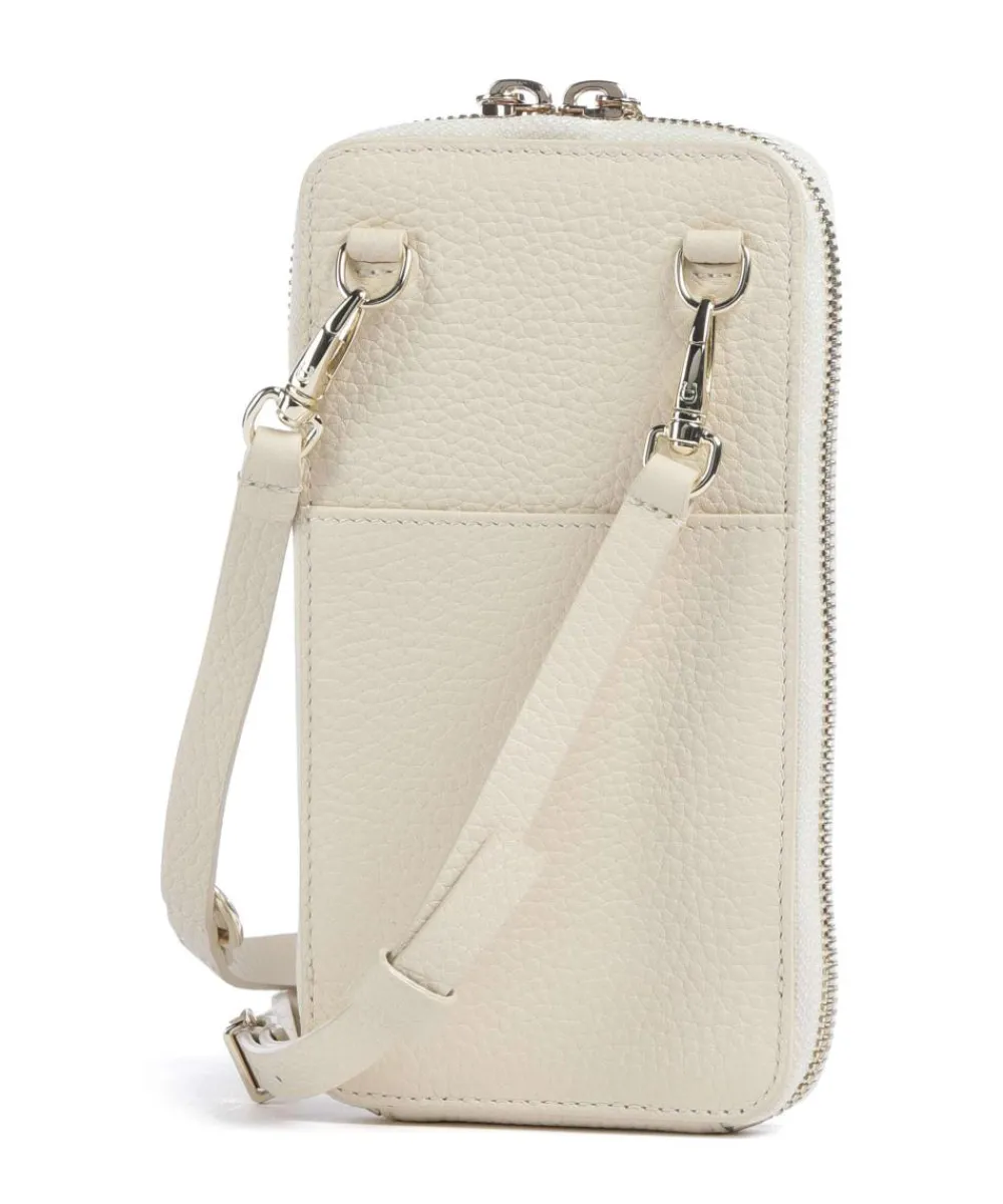AIGNER Fashion Phone bag grained leather cream Clearance