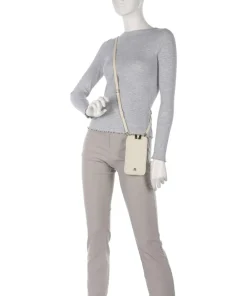 AIGNER Fashion Phone bag grained leather cream Clearance