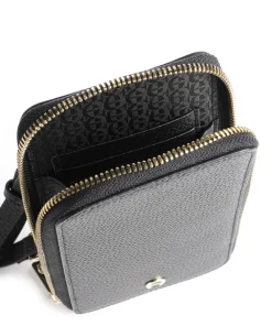 AIGNER Fashion Phone bag grained leather black Outlet