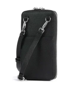 AIGNER Fashion Phone bag grained leather black Clearance