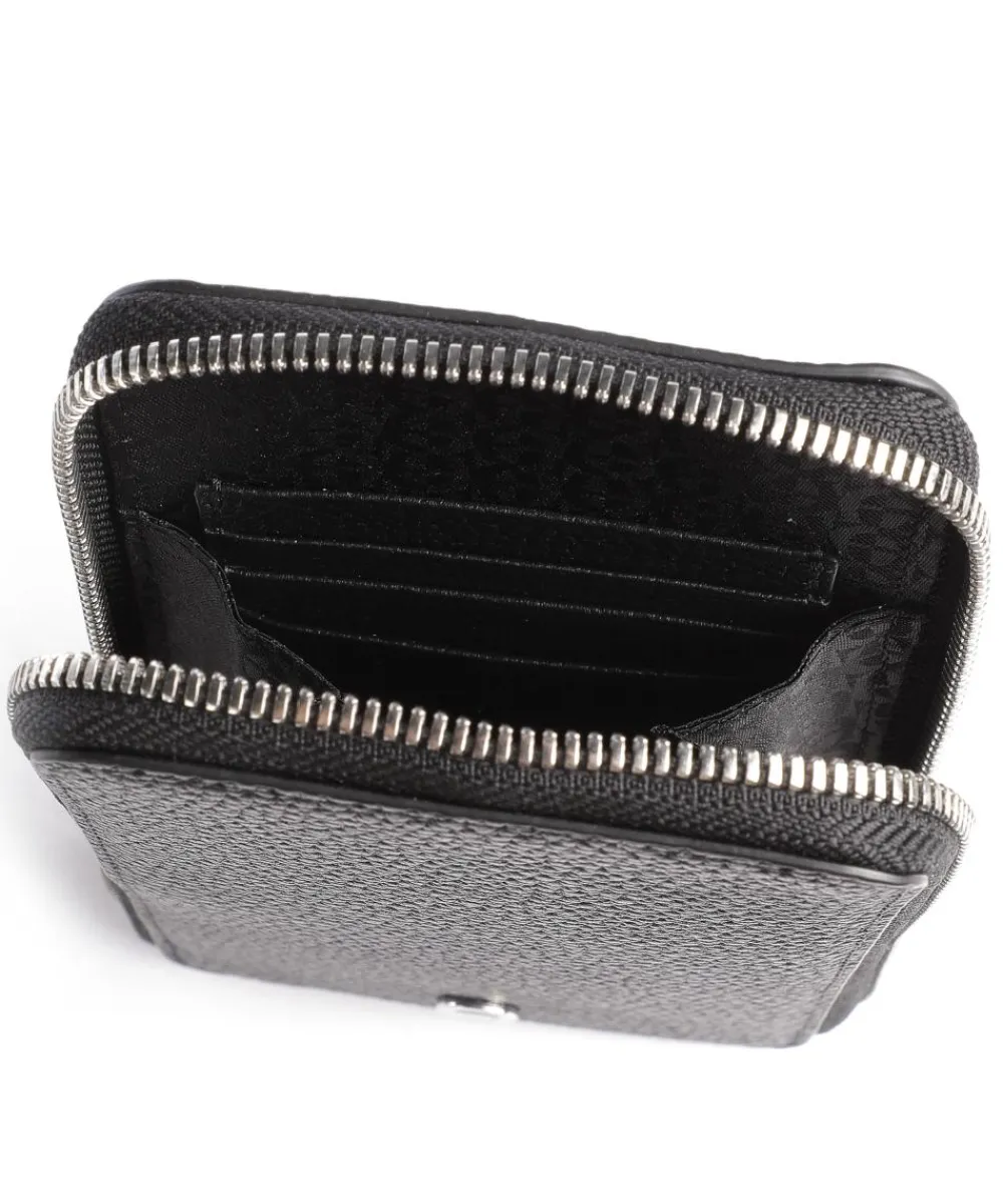 AIGNER Fashion Phone bag grained leather black Clearance