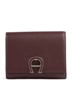 AIGNER Fashion RFID Wallet grained cow leather dark red Discount