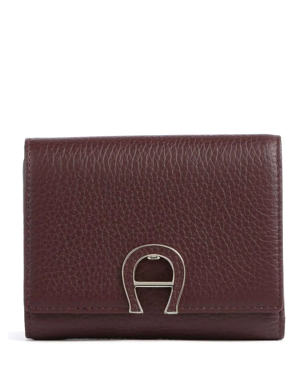AIGNER Fashion RFID Wallet grained cow leather dark red Discount