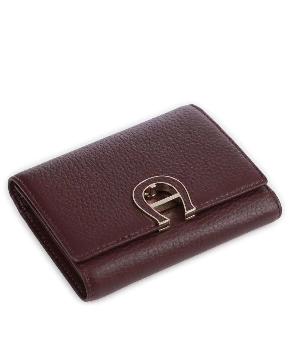 AIGNER Fashion RFID Wallet grained cow leather dark red Discount