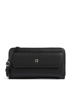 AIGNER Fashion Wallet grained leather black Discount
