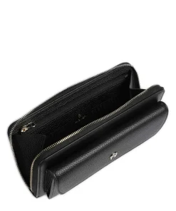 AIGNER Fashion Wallet grained leather black Discount