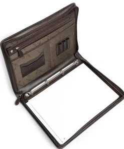 Castelijn & Beerens Gaucho A4 Rits Portfolio fine grain cow leather dark brown Online