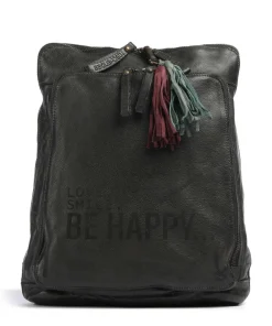 Taschendieb Wien Glücksbrücke 1 Backpack bag grained cow leather khaki Outlet