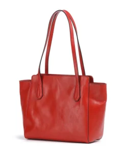 The Bridge Gloria Tote bag cow leather red New