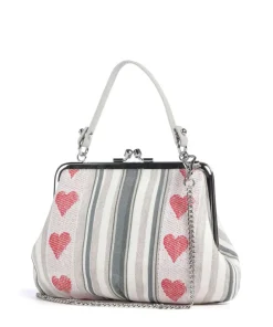 Vivienne Westwood Granny Frame Linen Hearts Stripes Crossbody bag fabric multicolour Outlet