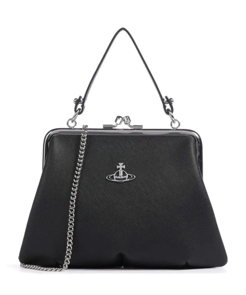 Vivienne Westwood Granny Frame Saffiano Crossbody bag imitation leather black New