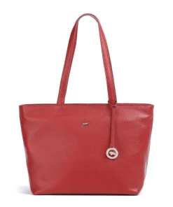 Braun Büffel Hanna Tote bag grained cow leather red Hot