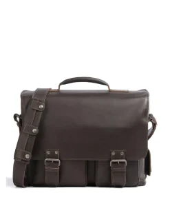 Aunts & Uncles Hunter Finn Briefcase 14″ buffalo leather dark brown Best