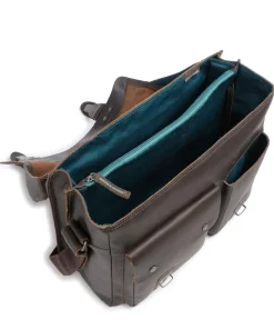 Aunts & Uncles Hunter Finn Briefcase 14″ buffalo leather dark brown Best