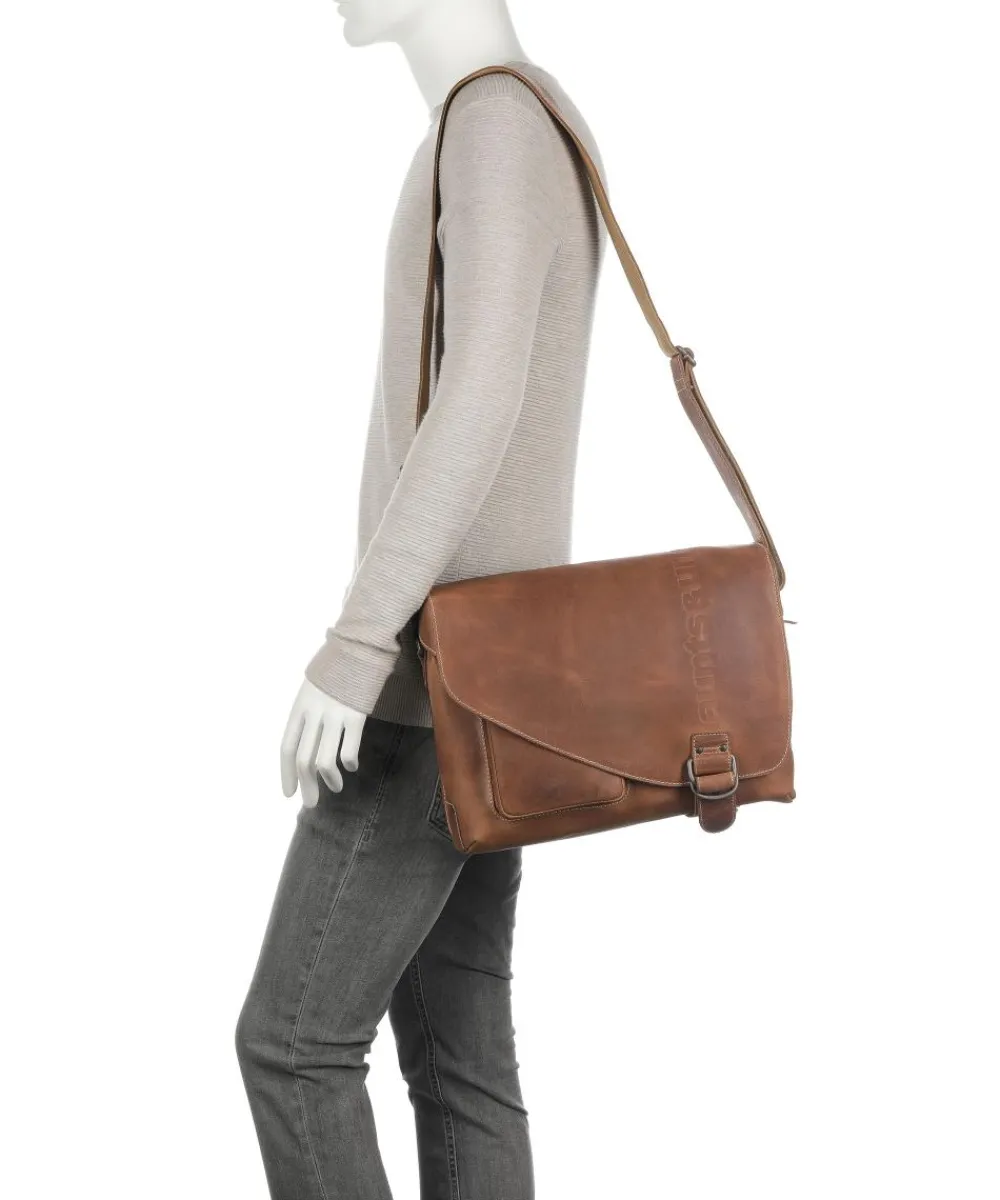 Aunts & Uncles Hunter Medium Judd Messenger bag buffalo leather tan Clearance