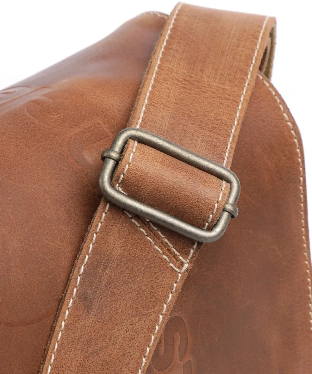 Aunts & Uncles Hunter Medium Judd Messenger bag buffalo leather tan Clearance