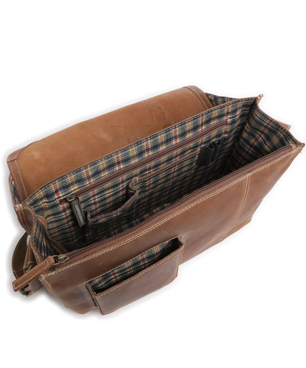 Aunts & Uncles Hunter Medium Judd Messenger bag buffalo leather tan Clearance