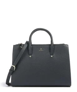 AIGNER Ivy L Handbag grained cow leather dark blue Best