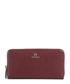 AIGNER Ivy Wallet grained cow leather dark red Discount