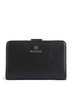 AIGNER Ivy Wallet grained cow leather black Clearance