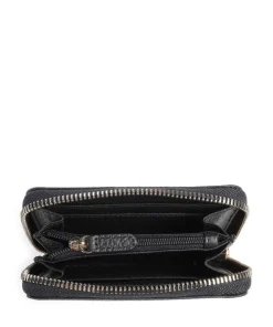 AIGNER Ivy Wallet grained leather dark blue Outlet