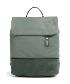 Zwei Jana JR13 Backpack imitation leather greygreen Hot