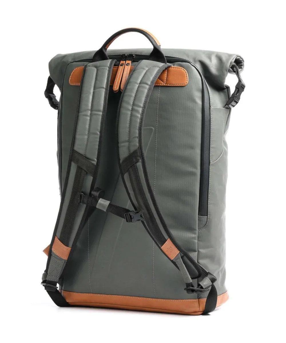 Aunts & Uncles Japan Matsuyama Rolltop backpack 16″ organic cotton dark grey New
