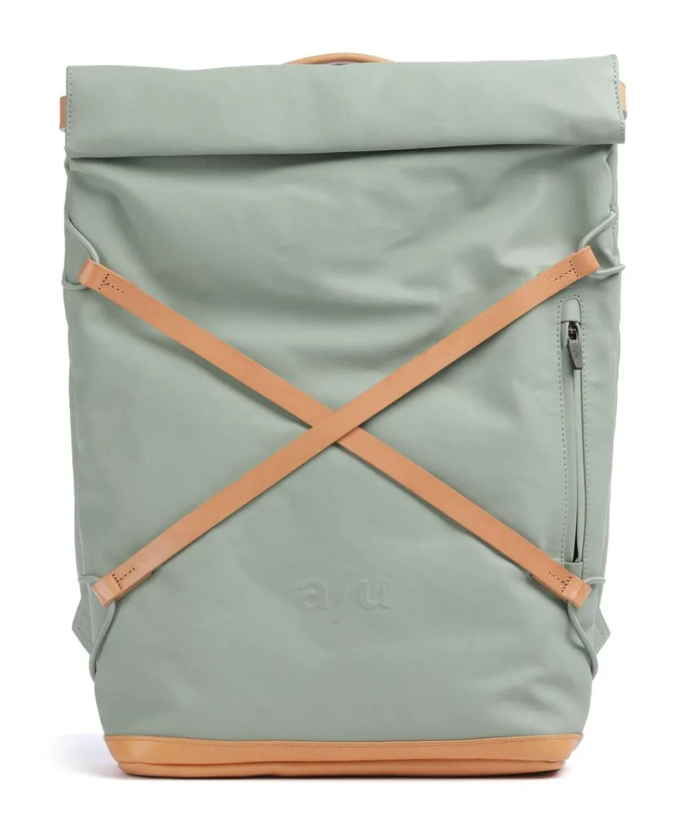 Aunts & Uncles Japan Osaka Rolltop backpack 15″ canvas green-blue Clearance