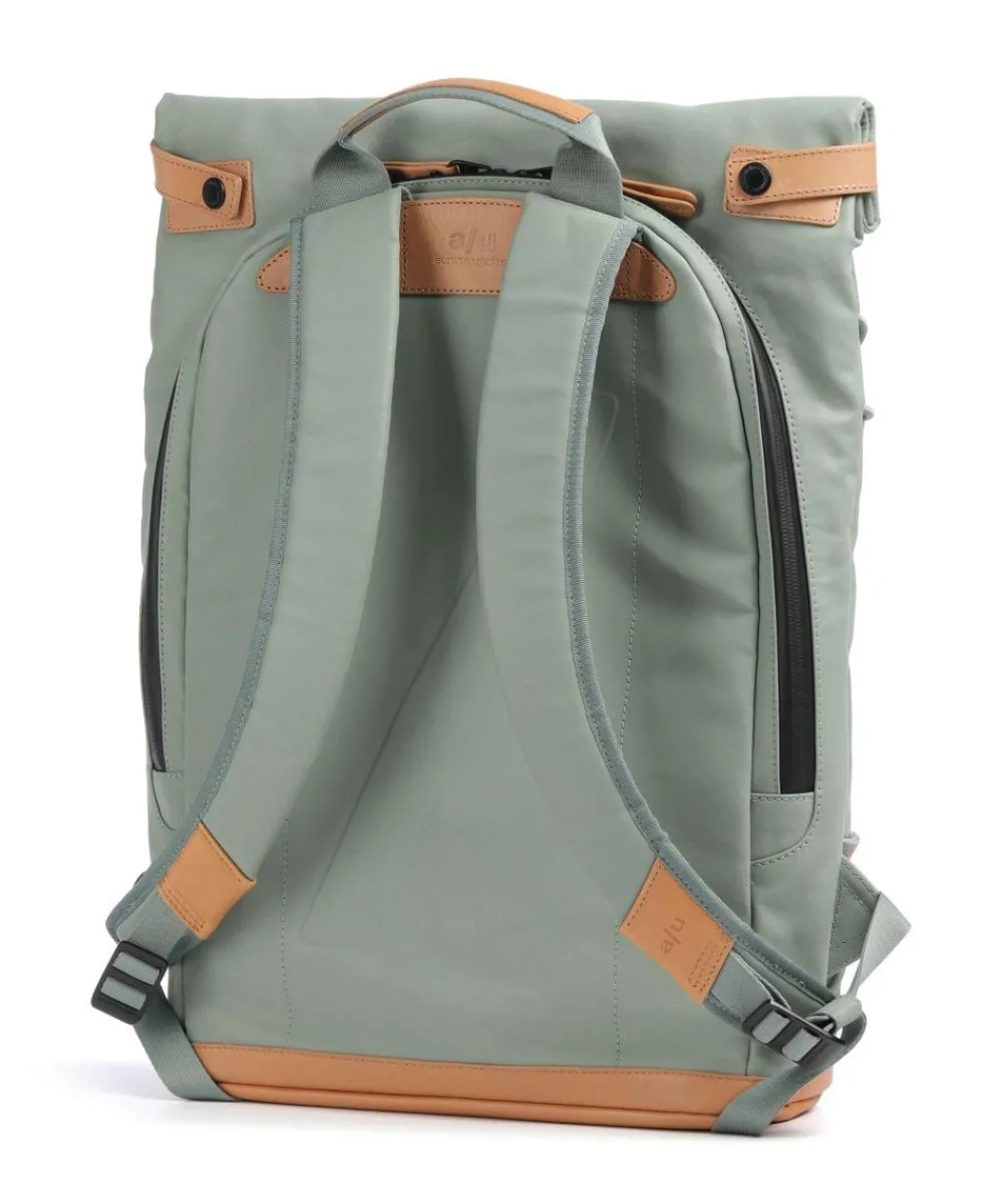 Aunts & Uncles Japan Osaka Rolltop backpack 15″ canvas green-blue Clearance