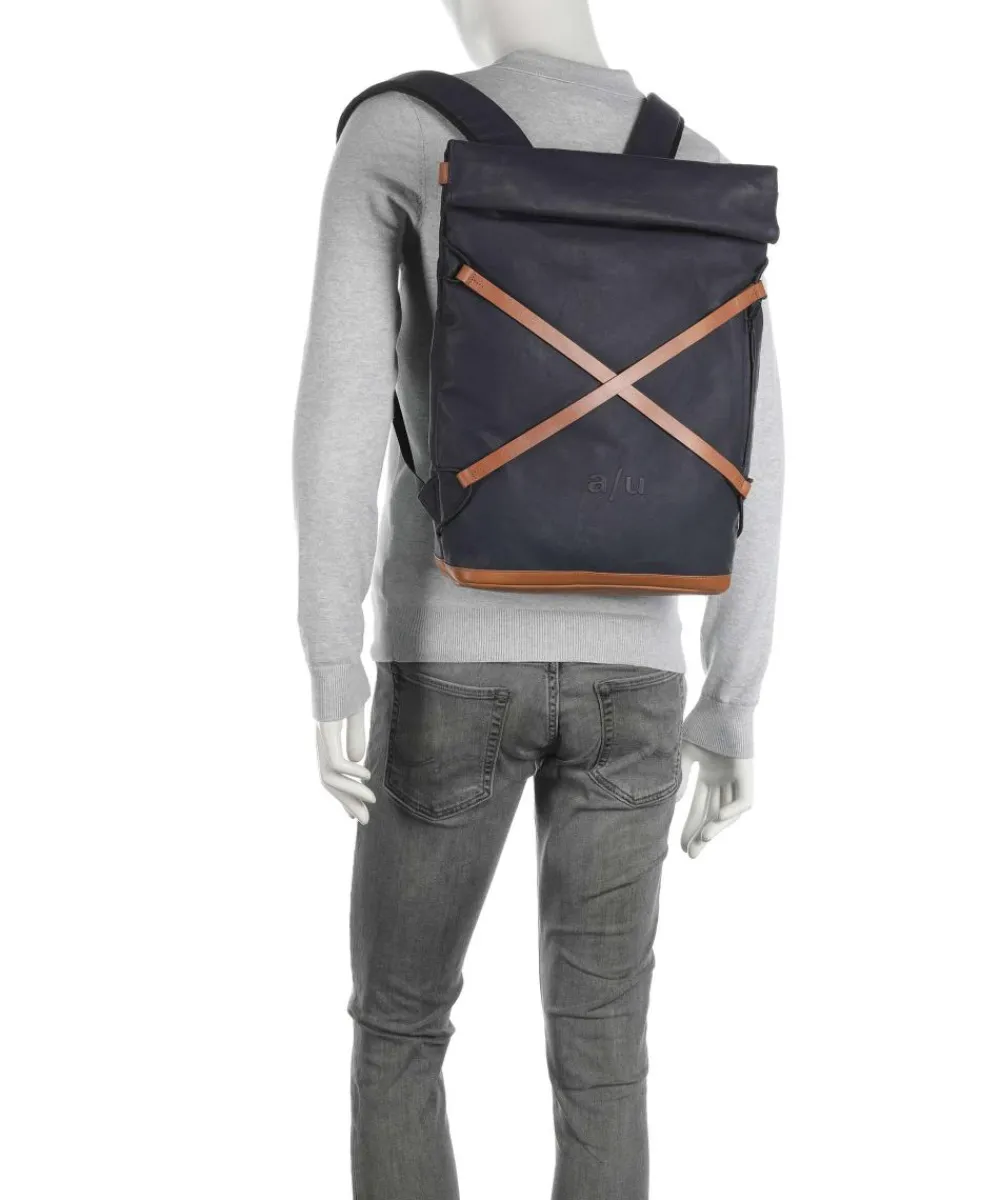 Aunts & Uncles Japan Osaka Rolltop backpack 15″ canvas dark blue Hot
