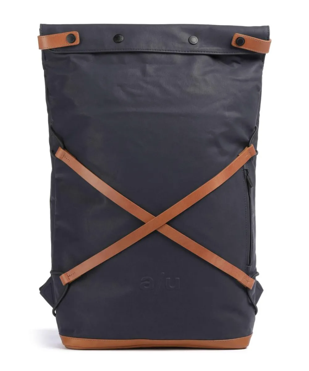 Aunts & Uncles Japan Osaka Rolltop backpack 15″ canvas dark blue Hot