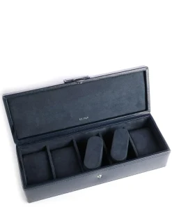 Le Tanneur Jewelry box grained leather navy Discount