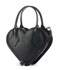Vivienne Westwood Josephine Heart Embossed Croc Mini Handbag embossed calfskin black Sale