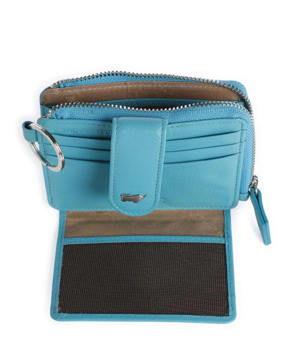 Braun Büffel Joy RFID Credit card holder grained cow leather turquoise Best