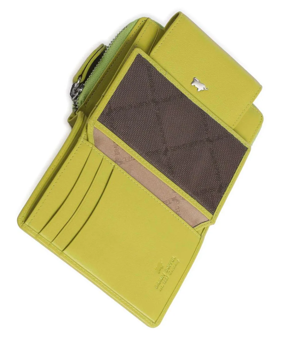 Braun Büffel Joy Wallet soft cow leather light green Sale