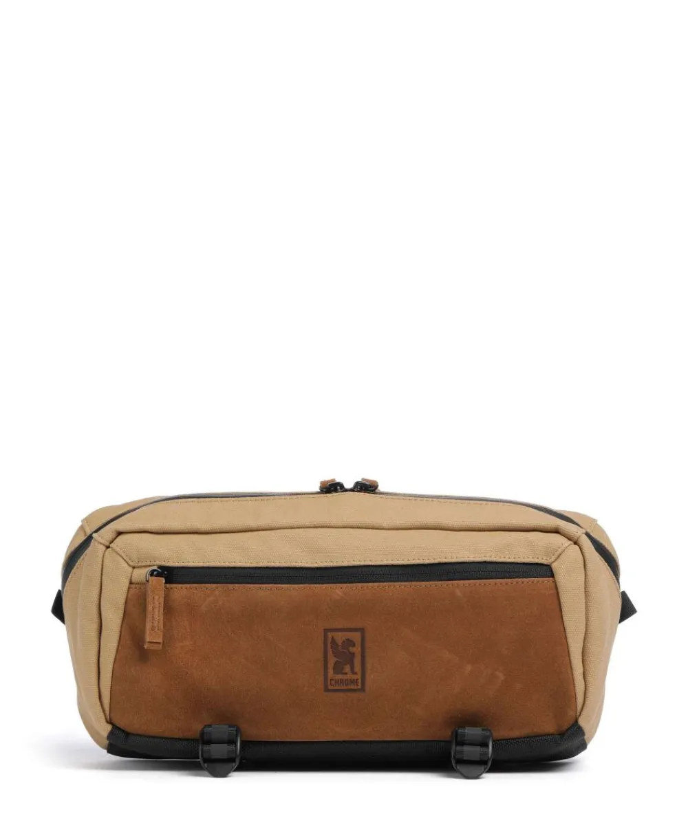 Chrome Kadet Mini Suede Sling bag cotton, brushed cow leather light brown Outlet