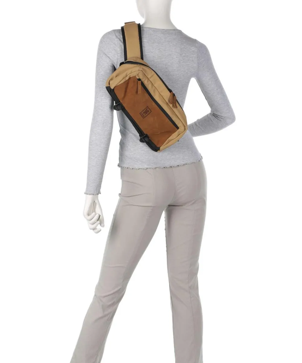 Chrome Kadet Mini Suede Sling bag cotton, brushed cow leather light brown Outlet