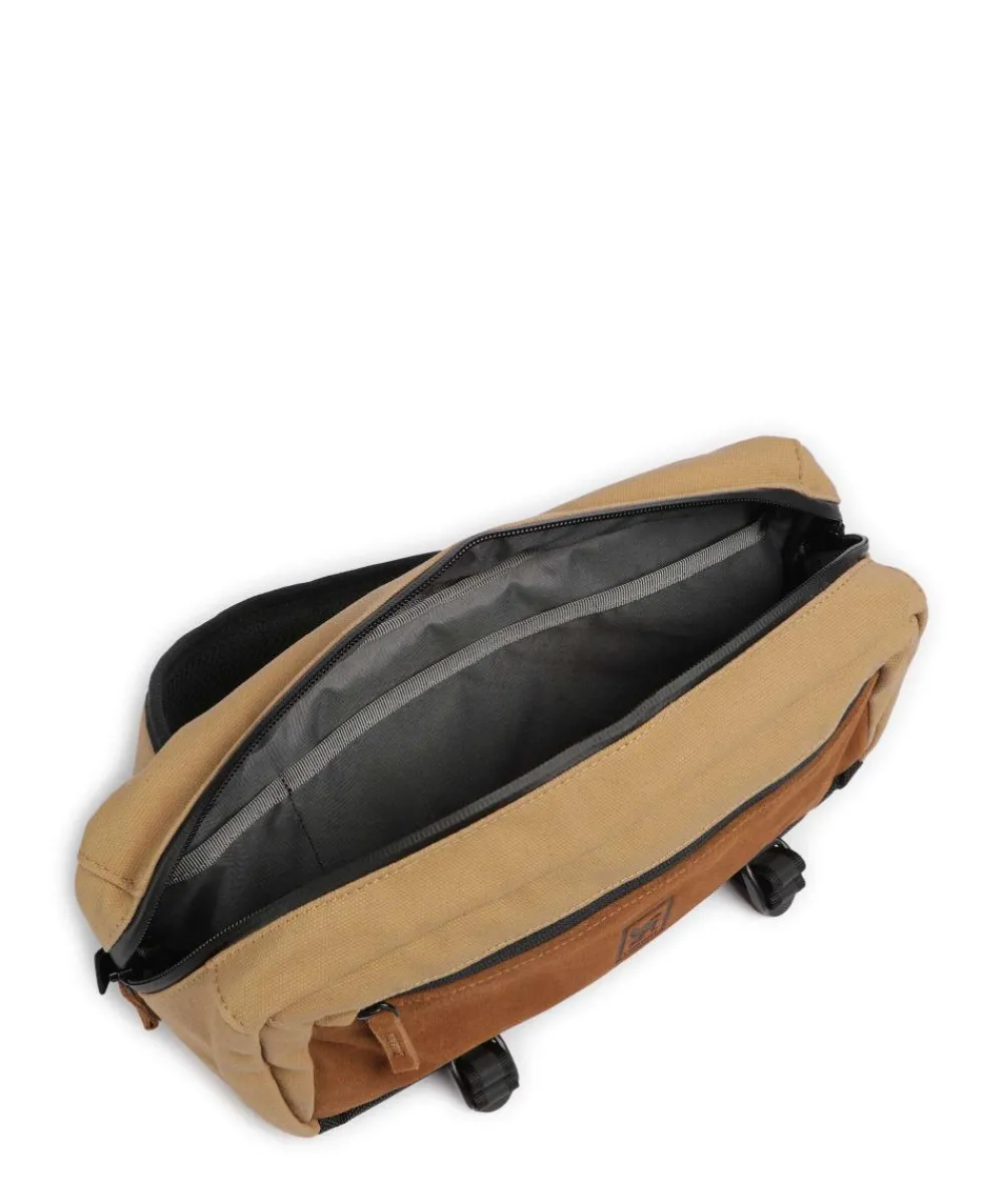 Chrome Kadet Mini Suede Sling bag cotton, brushed cow leather light brown Outlet