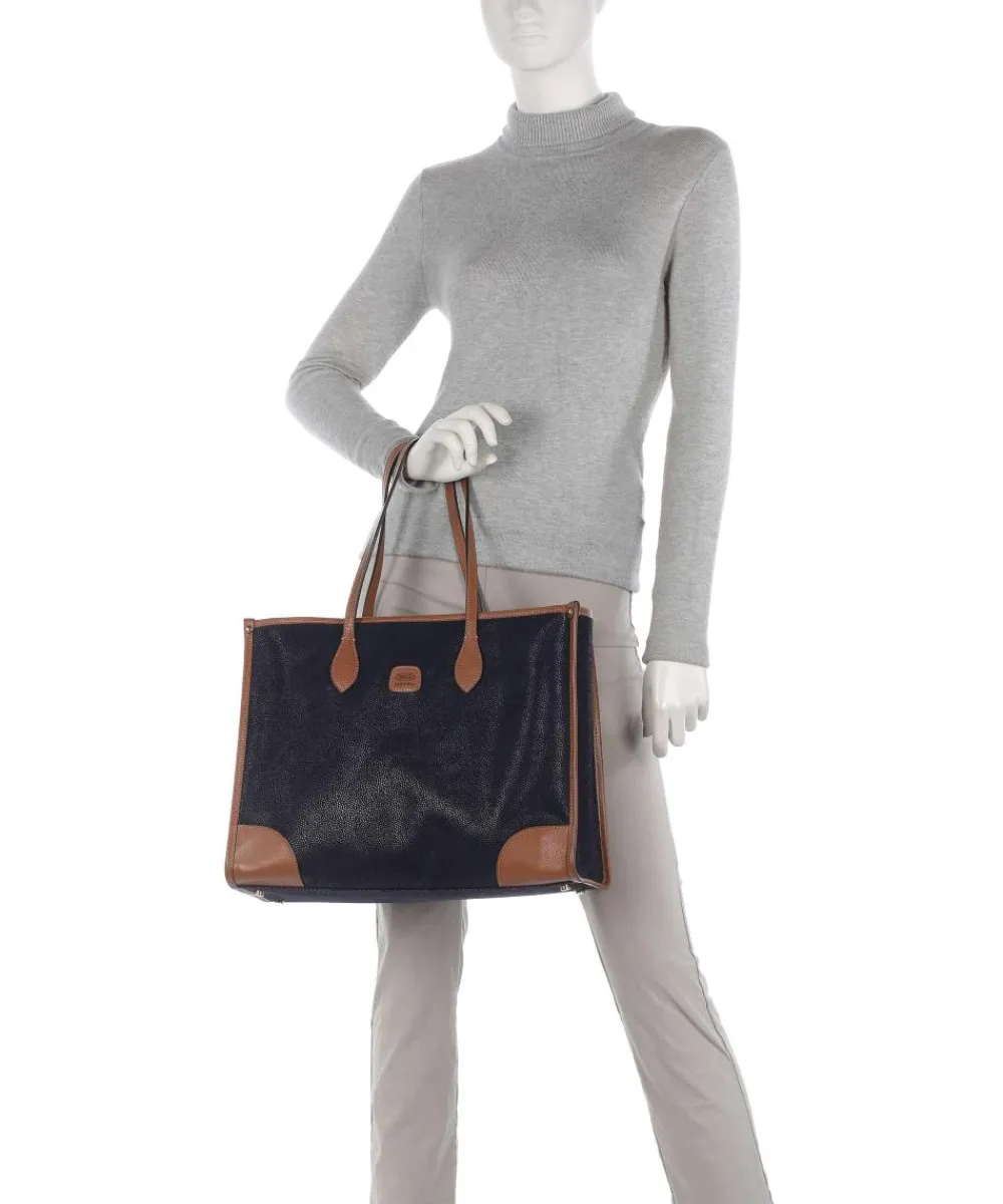 Best Life Tote bag 14″ fabric, grained leather Tote Bags