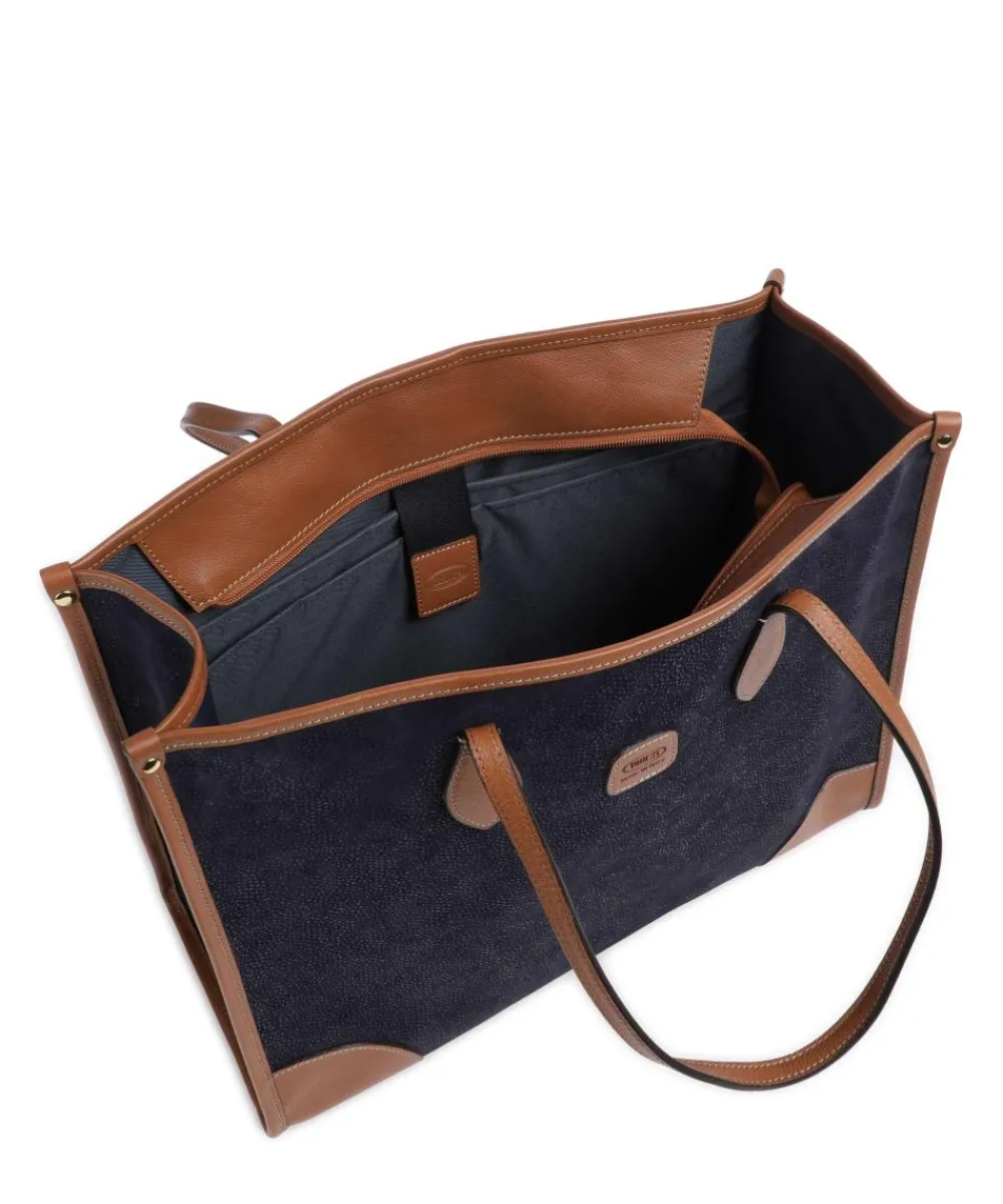 Best Life Tote bag 14″ fabric, grained leather Tote Bags