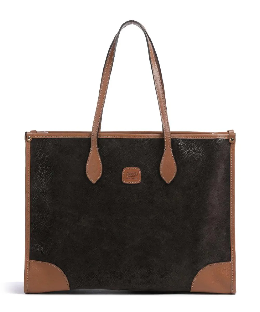 Sale Life Tote bag 14″ fabric, grained leather Tote Bags