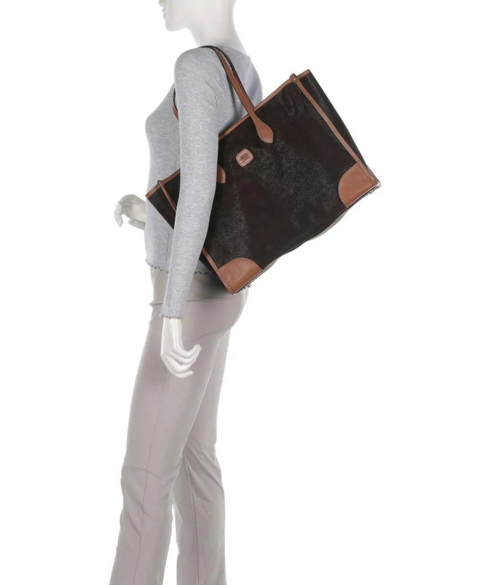 Sale Life Tote bag 14″ fabric, grained leather Tote Bags