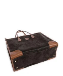 Sale Life Tote bag 14″ fabric, grained leather Tote Bags