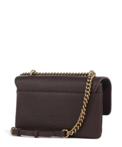Pinko Love Soft Mini Shoulder bag grained leather wine New