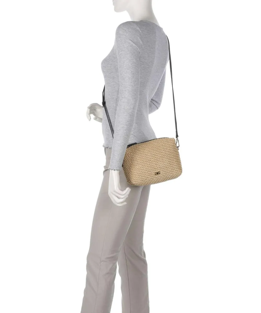 Abro Maglia Raffia Kaia Crossbody bag bast nature/black